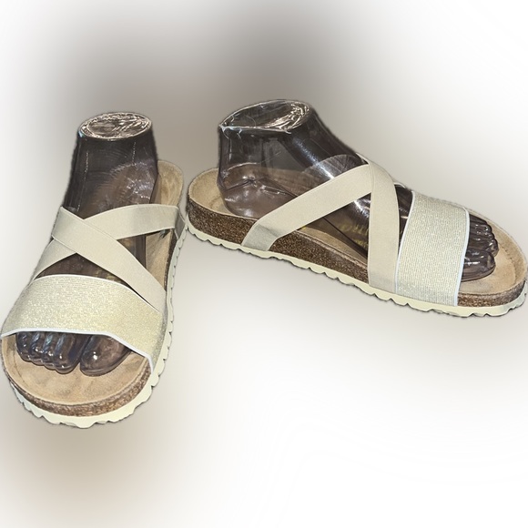 Papillio Birkenstock COSMA beige/gold stretch - Picture 1 of 8